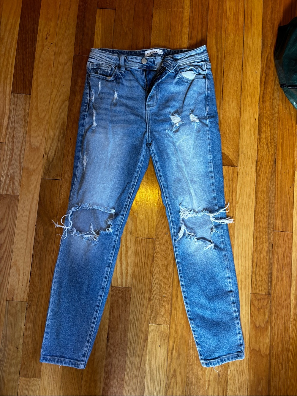 Women’s Cello Distressed Blue Ripped Jeans